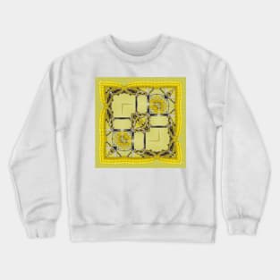 square format design in shades of yellow black and grey Crewneck Sweatshirt